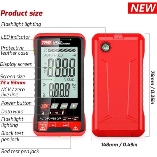 TA804A/B NEW 600V Smart Smartphone Digital Multimeter Ohm Capacitance Hertz AC DC Voltage NCV Multimeter Tester Automatic Identi