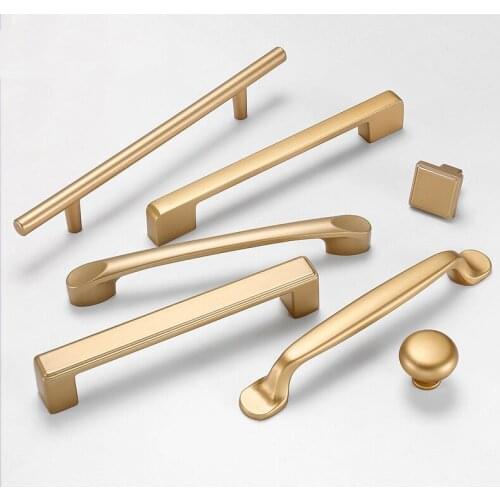 Zinc Alloy Pearl Gold Cabinet Knobs Kitchen Door Handles Drawer Cupboard Door Handle Cabinet Handles for Furniture Hardware
