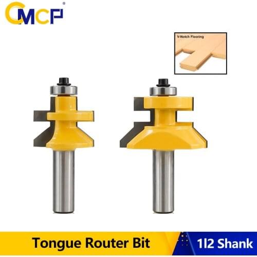 CMCP 1/2" Shank Tongue Router Bit With Ball Bearings Tenon Milling Cutter Woodworking Tools