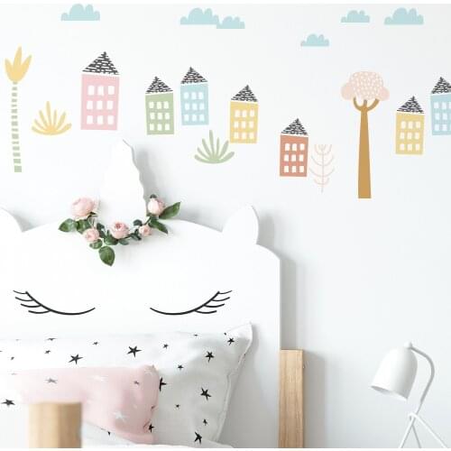 Funlife Kids Wall Stickers Cartoon Tree House Peel and Stick PVC Vinyl Stickers DIY Nursery Childrens Room Decoration Removable