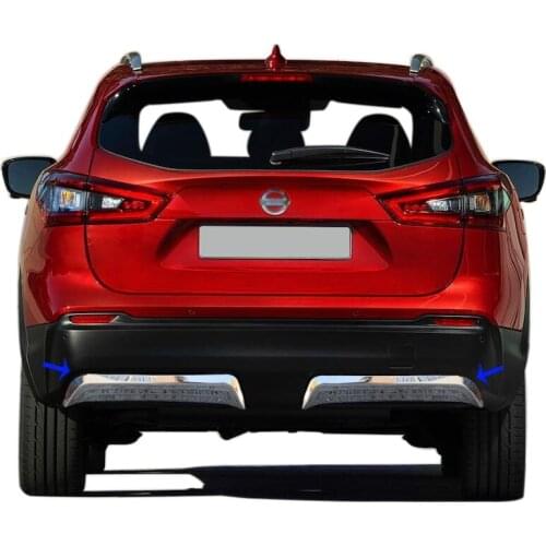 For Nissan Qashqai Chrome Rear Diffuser 2 Piece Stainless Steel 2017-2020 Chromium Styling Modified Accessories Car Outdoor Track