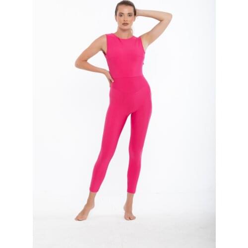 Esmeraldas Leggings Pink jumpsuit Push up Sport Wear Street Wear Active Wear