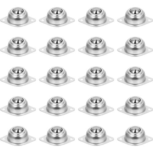 Flange Mounted Transfer Ball Steel Screw Mounted Round Ball Bearing Universal Rotation Caster For Transmission Furniture