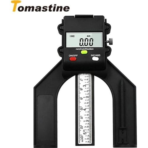Digital Depth Gauge Digital Tread Depth Gauge LCD Magnetic Self Standing Aperture 80mm Hand Routers Button battery