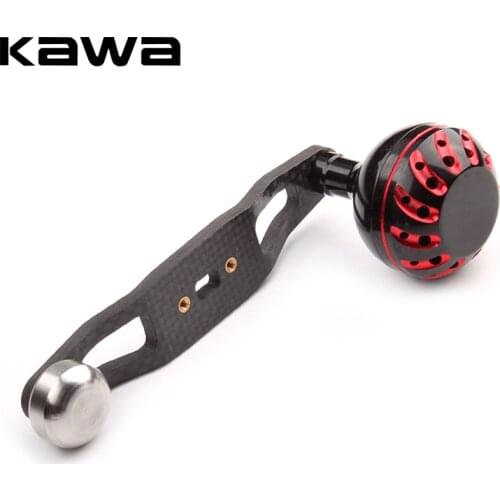 KAWA New Fishing Reel Carbon Handle Single Rocker Accessory With Counterweight Length 110mm Suit For Daiwa Abu Shimano Reel DIY