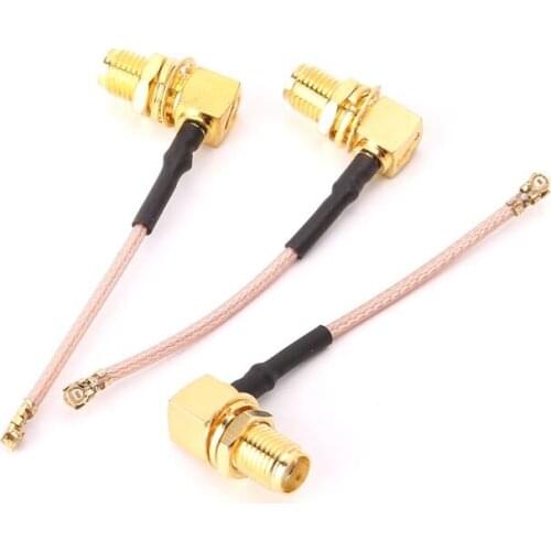 20CE 5pcs SMA Female Right Angle To Ufl/IPX/IPEX RF Coaxial Adapter RG178 Pigtail Cable 5cm