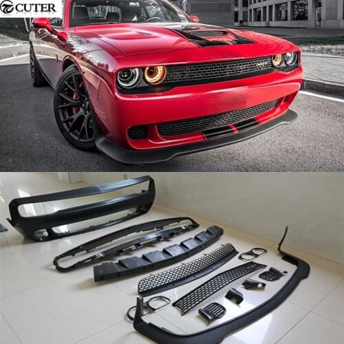 For Challenger PP car body kit front bumper lip racing grills For Dodge Challenger 17UP