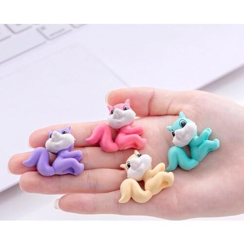 24pcs Squirrel Erasers for Kids Kawaii Eraser Kids Prizes School Stationery Accessories Cute Gifts Pencil Erasers Student Gift