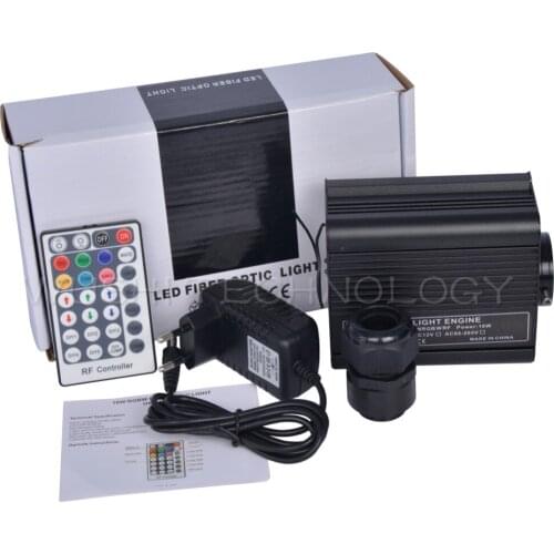 Mokungit 2016 NEW RGBW 16W LED Fiber Optic Engine Driver with 28key RF Remote controller for all kinds fiber optics
