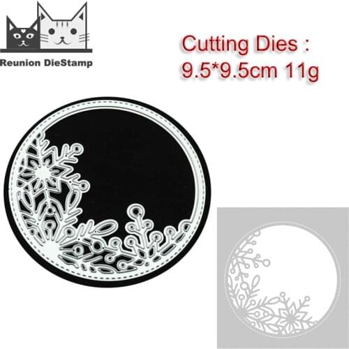 Reunion New Design Craft Metal Stencil Mold Cutting Die Lace Round Frame Scrapbook Die Cuts Album Paper Card Craft Embossing