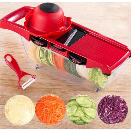 Manual Potato Slicer Vegetable Fruit Cutter Stainless Steel Mandoline Onion Peeler Carrot Grater Dicer Kitchen Tool