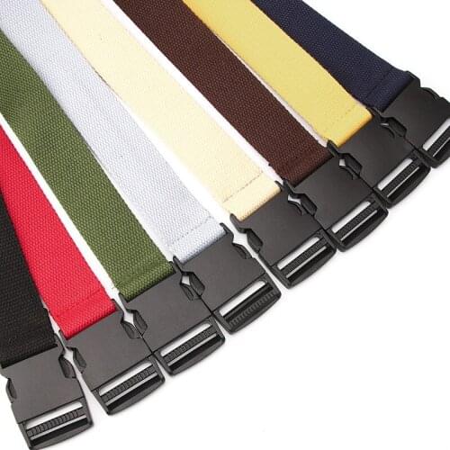 1pcsUnisex canvas tactical waist belt outdoor Mountain hiking hunting strap belt military training Plastic buckle belt waistband