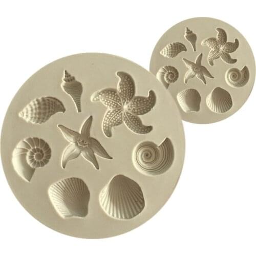 3D Cute Seashell Shaped Silicone Chocolates Mould DIY Cake Jelly Fondant Baking Mould Kitchen Accessory