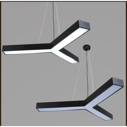 Modern Trigeminal 18W LED Black White Acrylic Pendant Lamp Retro Industrial Hanging Light Living Room Interior Home Lighting 504