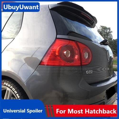 UBUYUWANT For VW MK5 GTI Hatchback Spoiler ABS Plastic Car Tail Wing Rear Roof Lip Universal Spoiler For MK4 MK6 GTI POLO PLUS