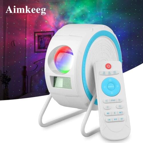 LED Dynamic Starry Sky Projector Night Lamp LED Galaxy Laser Lamp Star Nebula Party Light Stage Effect with Speaker