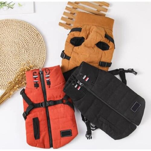 Warm Harness Coat Jacket For Small Dogs Winter Clothing Chihuahua Vest French Bulldog Thickening Winter Pet Dog Clothes