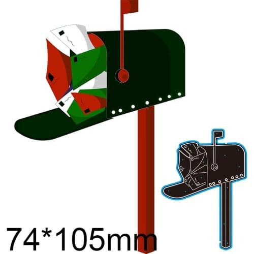 Cutting Dies Mail Box Card Decor New for Decoration Scrapbooking Stencil Paper Craft Album Template 74*105mm