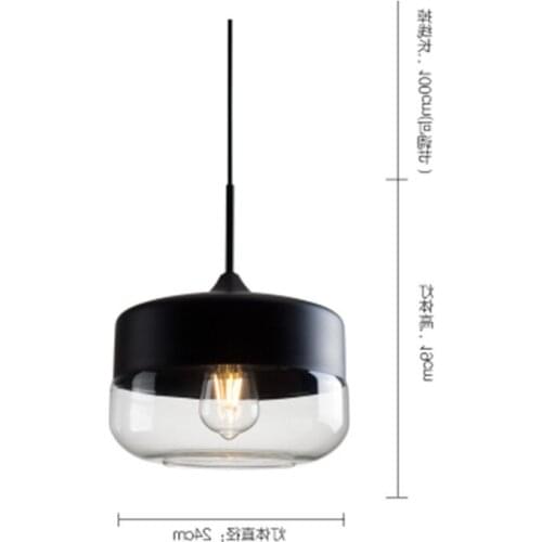 Vintage Loft Industrial Chandelier Black Gold Bar Stair Hanging Light Dining Glass Ball Retro Glass Loft Gold Chandelier lampen