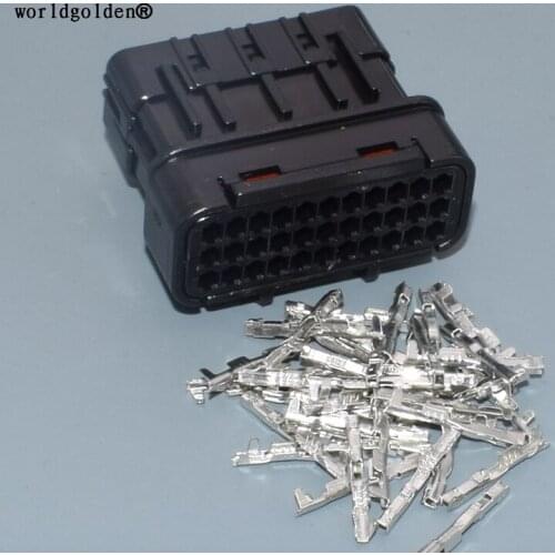 Worldgolden 33pin 0.6mm Female Motorcycle Automotive Connector 33 Pole ECU/ECM 025 Waterproof connectors 6189-7106