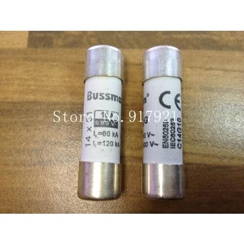 [ZOB] The United States Bussmann C14G10 BUSS 10A 690V14X51 fuse fuse original --10PCS/LOT