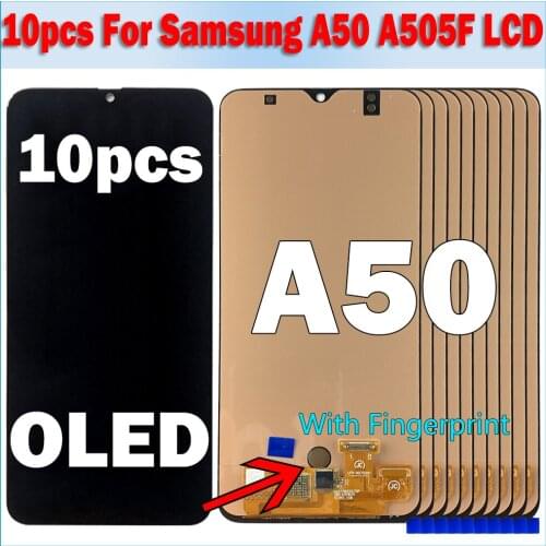 10 piece/lot For Samsung Galaxy A50 SM-A505FN/DS A505F/DS A505 LCD Display Touch Screen Digitizer Assembly For Samsung A50 LCD