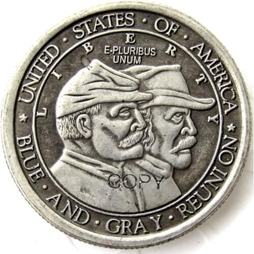 1936 Battle Half Dollar Commemorative Silver Plated Copy Coin