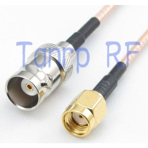 2PCS 20CM Pigtail coaxial jumper cable RG316 extension cable 8inch BNC female jack to RP SMA male RF adapter connector