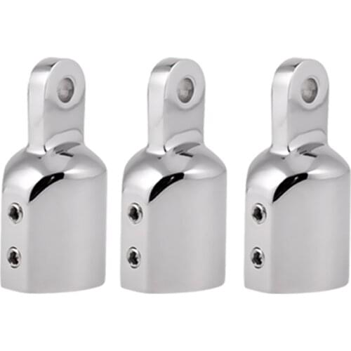3Pcs Bimini Top Eye End Cap Fits 1'' Pipe Stainless Steel 316 Marine Hardware