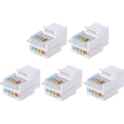 5 Pcs Network Modules RJ45 Junction Box CAT5e Network Connector 2 Port Desktop Extension Cable Box Adapter Jy23 19 Droship