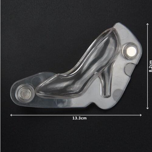 8pcs/lot)Free Shipping New Transparent Lady High-Heel Shoe Chocolate Mould(Small Size 13.3x8.2cm)