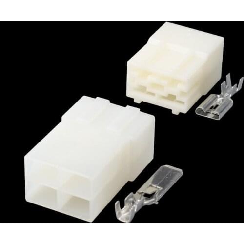 Free shipping 100pcsDJ7041-9.5-11 4Pin 9.5mm AMP Car Electrical Wire Connectors