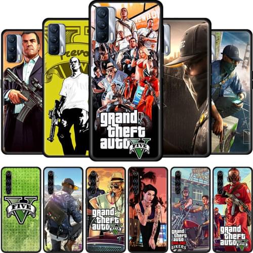 Gta 5 Grand Theft Auto V Cell Phone Case for Realme 6 7 8 C3 C21 XT 5 X7 X50 Pro 5G C11 7i C15 C20 C20A C21Y GT Master Cover