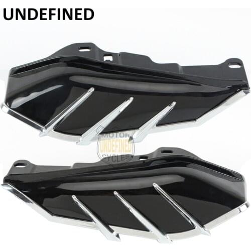 Black Motorcycle Mid-Frame Air Deflector Trim Heat Shield Cover For Harley Touring Road King Electra Glide Tri Glide 2009-2016
