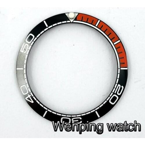 Watch parts 38mm ceramics Bezel with white mark Insert for 40mm Automatic Watches P300-(61)