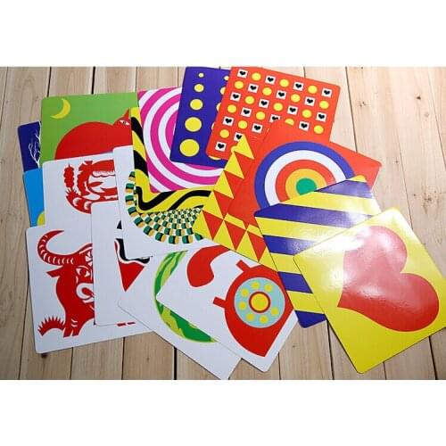 Baby Black and white card color cards for Visual training educational learning cards for kids 0-18 moths,21cm*21cm,set of 2