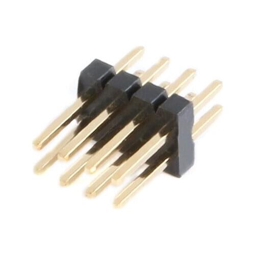 10pcs 1.27mm pitch double row in-line pin header straight pin PCB connection 2*2P/3/4/20/40/50P copper plated