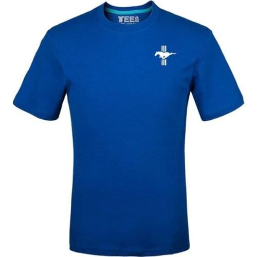 2021New Men 3XL Tee Shirt Summer Short Sleeve Mens mustang T-Shirt Male female T Shirt solid colour tops