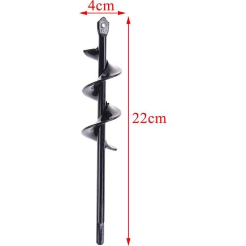 Hot! Garden Auger Spiral Drill Bit Flower Planter Bulb Shaft Drill Auger Yard Gardening Bedding Planting Hole Digger Tool