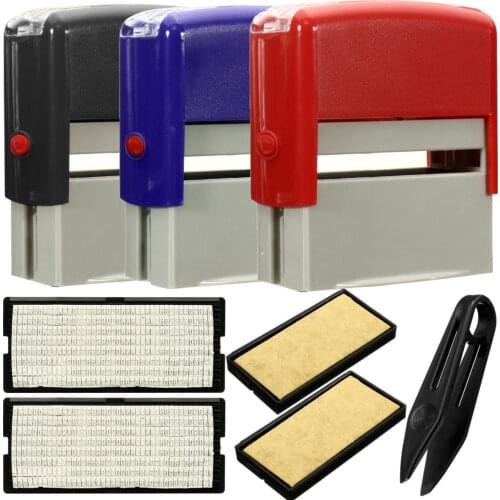 Custom Scrapbooking Cards DIY Self Inking Rubber Stamp with Word Plate Kit Business Name Address Character Seal Making Gifts