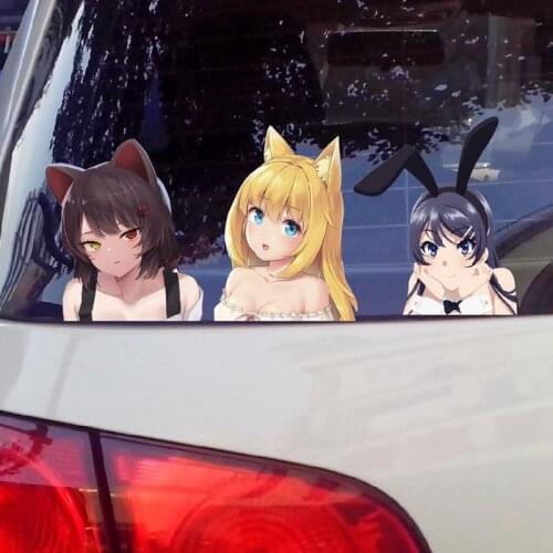 Cute Sweet Sexy Girl Sticker Decals for Car Widow Rear Windshield Personalized Waterproof