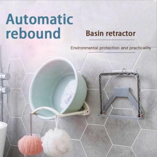 Multi-functional Washbasin Holder With Self-rebounding Strong Non-marking Adhesive Hangers Kitchen Bathroom Accessories