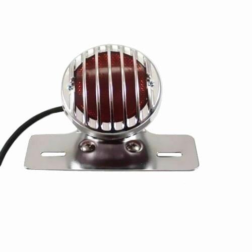 Motorcycle Chrome Tail Brake Running License Light Plate Holder Cruiser Bobber Chopper Cafe Racer Old School Scooter