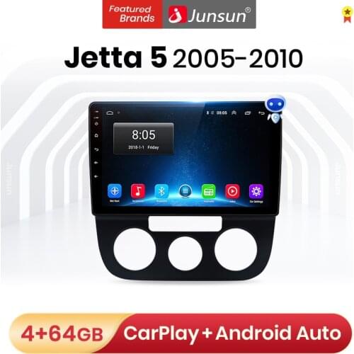 Junsun V1 Pro 4G Android 10.0 4G+64G Car Radio Multimedia Player For Volkswagen Jetta 5 2005-2010 GPS Navigation no 2din dvd