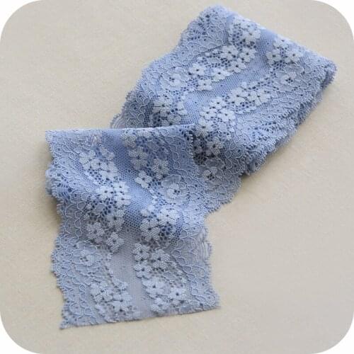 5m 9cm Soft Elastic Lace Tape Grey/Blue Lace Trimming Garment Accessories DIY Apparel Sewing & Fabric Handmade Material X240