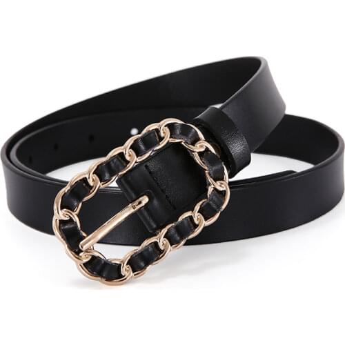 2021 New Womens Belt Wild Fashion Jeans Luxury Belt Female Korean Version Pin Buckle White Belt Womans Belt Cinturon Mujer