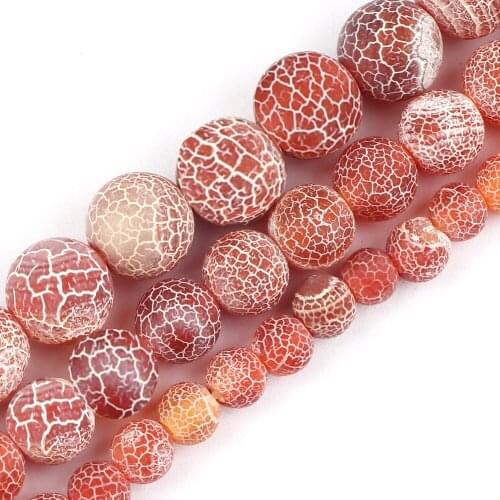 Wholesale 6 8 10MM Red Weathered Stone High Quality Natural Round Loose Spacer Beads for DIY Bracelet Jewelry Making Chain Part