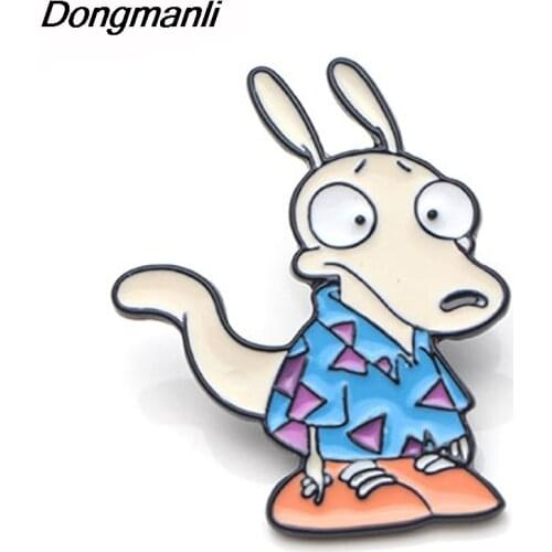 P3010 Dongmanli Dog Enamel Pin Brooches Cartoon Creative Metal Brooch Pins Denim Hat Badge Collar Jewelry