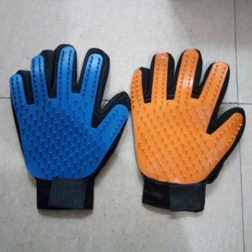 200PCS Hot Sale Cats Dogs Massage Glove Soft TPR Pet Bath Brush Shower Grooming Comb Right Hand Apply