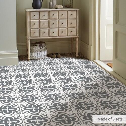 Tile Decal 3D Waterproof Floor Stickers Removable Anti-slip Wall Stickers Art Mural Bathroom Living Bedroom Decor 60x120cm